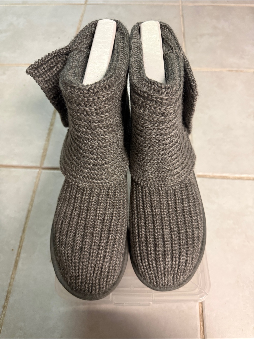 UGG Women's Gray Knit Ankle Booties